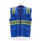 Multi Pocket High Visibility Reflective Safety Vest with Zipper Front 100% Polyester